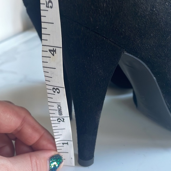 EUC Pedro Garcia Black Suede Open Toe Pumps EU 40 US 9-9.5 - Picture 11 of 12